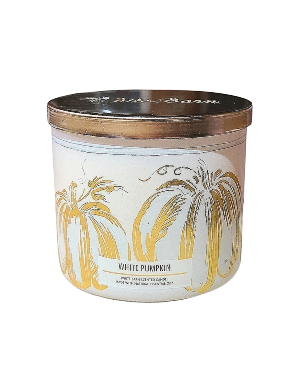 NEW WHITE PUMPKIN 3-WICK CANDLE BY BATH & BODY WORKS